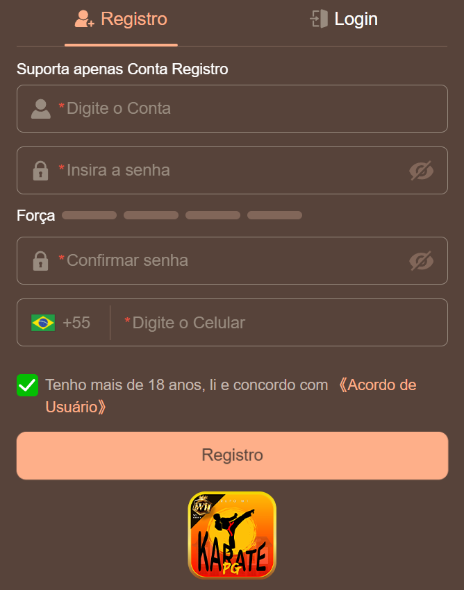 Cadastro rápido e seguro na karatepg.com