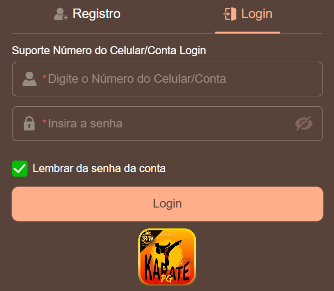 Login seguro na karatepg.com